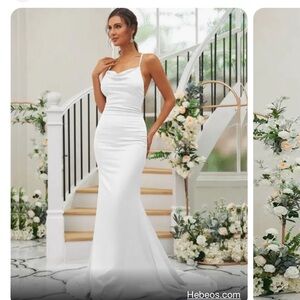 HEBEOS silk dress / wedding formal